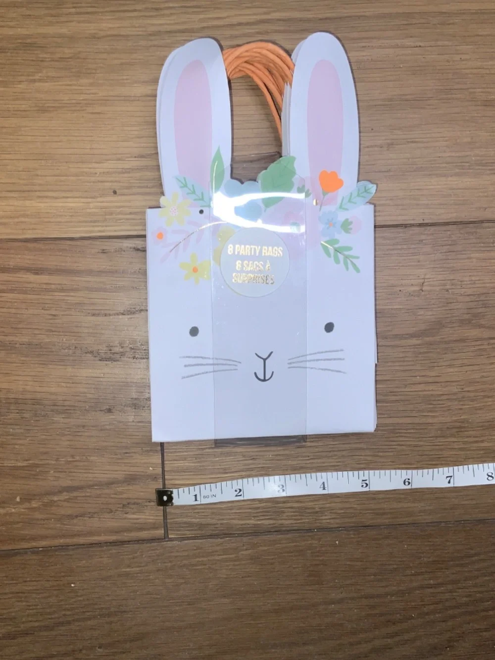 Meri Meri 8 Bunny Party Bags with Flowers